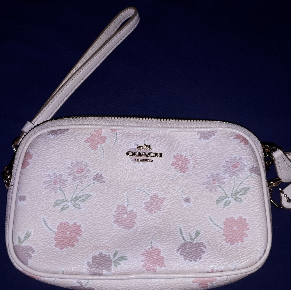 Coach floral crossbody/wristlet
